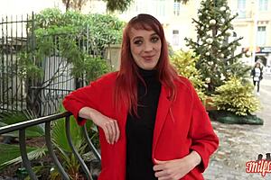 Luna the sexy redhead milf slut in lingerie