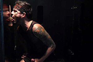 straight dude trying out a glory hole spot