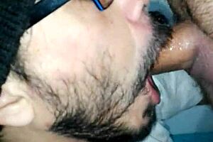 Sucking like a calf in a gay bisexual encounter