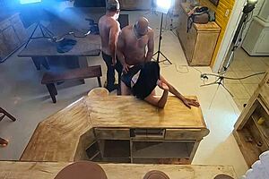 Behind the scenes with Caroline Moraes getting wet