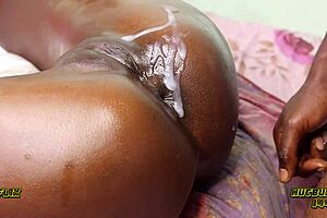 Cock Penetrates Ebony Asshole In Close-Up Missionary Anal Fuck