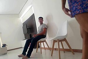 Young Latina Teen Sucks Cock in Homemade Video After Flashing