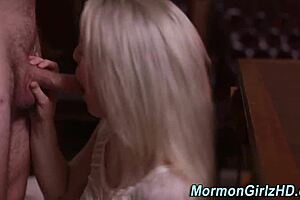 Is This Mormon Teen's Tight Pussy Ready For A Hard Fuck In Missionary Position With Handjob And Cumshot?