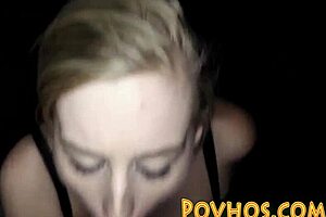 Teen Rubs Pussy During Close-Up Railing