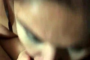 My milf wife casually deepthroats my cock with her big ass shaking