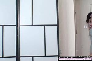 Hot latina amateur milf gives first blowjob