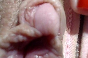 dude, check this extreme close-up of a huge clit!