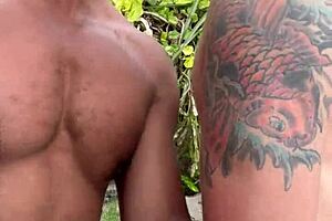 African Gay Bareback Fucking On Public Beach