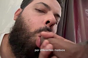 bearded guy sucks 41 dicks, full vid on red, crazy stuff