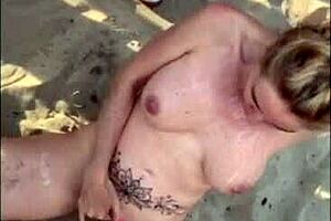 Milf exclaims, 'Flashing for my sex challenge!'