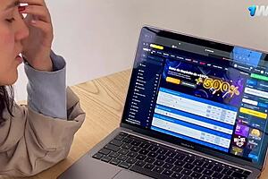 Latina lesbian licks pussy hard after losing