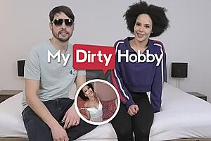 on their first date, the german amateur couple gets a huge facial