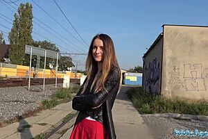 hey babe, no panties on and getting slammed hard in public!