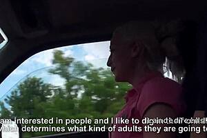 blonde teen hitchhiker screws hard in car