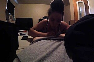 Amateur POV blowjob leads to cum in mouth delight